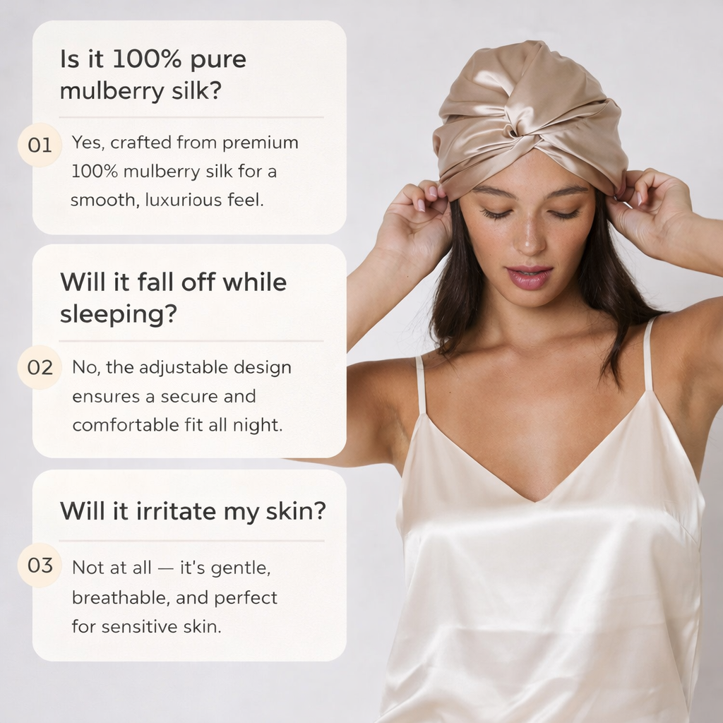 Air 100% Mulberry Silk Hair Bonnet
